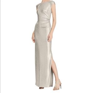 Ralph Lauren metallic gold evening gown -HOCO, Prom, Wedding or Special Events!